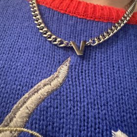 A-Z Cuban Link Chain Necklace for Boys Men Women Letter Pendant Stainless Steel 6.5mm 18+2 Inches Jewelry Gift photo review
