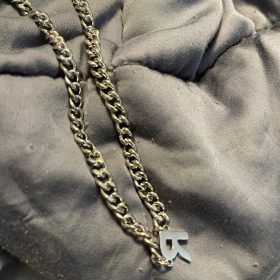 A-Z Cuban Link Chain Necklace for Boys Men Women Letter Pendant Stainless Steel 6.5mm 18+2 Inches Jewelry Gift photo review