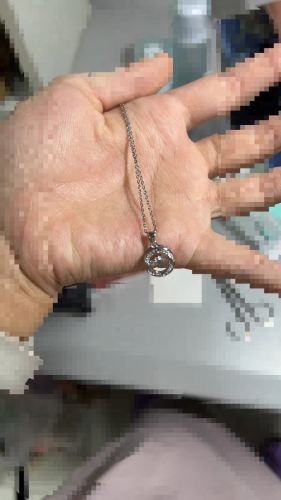 Pulsating mind zircon circular necklace female clavicle chain advanced sense light luxury fashion choker photo review