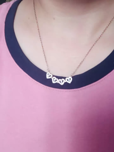 Sterling Silver Heart Shaped and Four Leaf Clover Convertible Pendant Necklace Crystals Jewelry for Women photo review