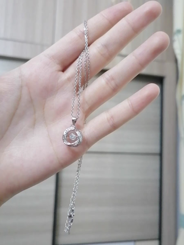 Pulsating mind zircon circular necklace female clavicle chain advanced sense light luxury fashion choker photo review