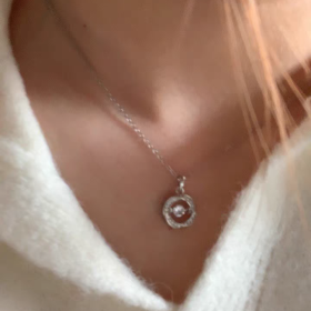 Pulsating mind zircon circular necklace female clavicle chain advanced sense light luxury fashion choker photo review