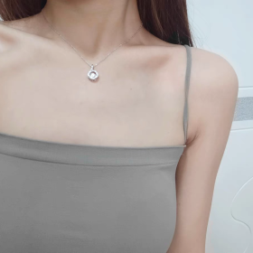 Pulsating mind zircon circular necklace female clavicle chain advanced sense light luxury fashion choker photo review