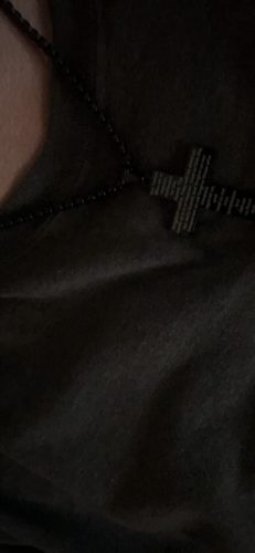 DuoDiner 24 Inch Cross Necklace for Men Boys Bible Verse American Flag Pendant Baptism Religious First Communion Jewelry Gift photo review