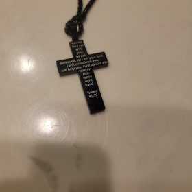 18+2 Inch Cross Necklace Bible Verse Stainless Steel American Flag Pendant Chain for Men Jewelry Gift photo review