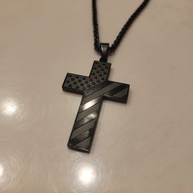 18+2 Inch Cross Necklace Bible Verse Stainless Steel American Flag Pendant Chain for Men Jewelry Gift photo review