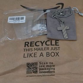 18+2 Inch Cross Necklace Bible Verse Stainless Steel American Flag Pendant Chain for Men Jewelry Gift photo review