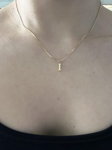 Gold Initial Necklaces for Women Girls, Dainty Gold Letter Necklace Tiny A-Z Pendant Choker Necklace Trendy Cute Personalized Monogram Name Necklace Gold Jewelry Necklace for Teen Girls Gift photo review