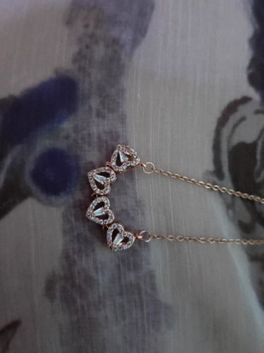 Sterling Silver Heart Shaped and Four Leaf Clover Convertible Pendant Necklace Crystals Jewelry for Women photo review
