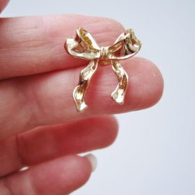 925 Sterling Silver Post Gold Silver Bow Earrings Women Ribbon Stud Earrings Gift photo review
