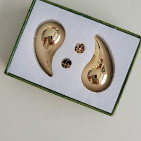 Chunky Gold Hoop Earrings for Women, Dupes Earrings Lightweight Waterdrop Hollow Open Hoops, Hypoallergenic Gold Plated Earrings Fashion Jewelry for Women Girls photo review