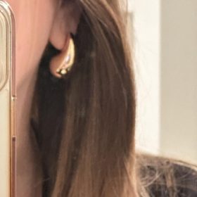 Chunky Gold Hoop Earrings for Women, Dupes Earrings Lightweight Waterdrop Hollow Open Hoops, Hypoallergenic Gold Plated Earrings Fashion Jewelry for Women Girls photo review