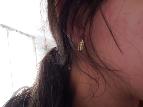 14K Gold Plated Lightweight Chunky Open Hoops for Women | Trendy Gold Hoop Earrings photo review