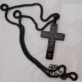 Football Cross Necklace for Boys Men Stainless Steel Bible Verse Pendant with 20+2 Inch Chain First Communion Baptism Religious Sports Jewelry Gift photo review