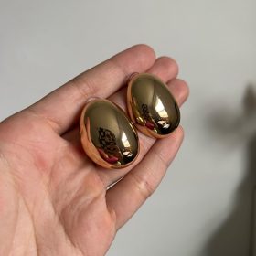 Chunky Gold/Silver Hoop Earrings for Women, Statement Earrings Hypoallergenic Gold Plated Earrings Fashion Jewelry photo review
