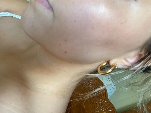14K Gold Plated Lightweight Chunky Open Hoops for Women | Trendy Gold Hoop Earrings photo review