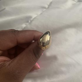 Chunky Gold Hoop Earrings for Women, Dupes Earrings Lightweight Waterdrop Hollow Open Hoops, Hypoallergenic Gold Plated Earrings Fashion Jewelry for Women Girls photo review
