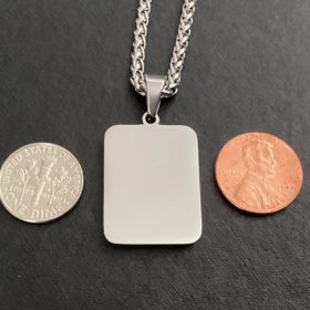 A-Z Necklace for Men Boys, American Flag Stainless Steel Letter Pendent Chain 20+2 Inches photo review