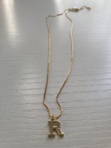 Gold Initial Necklaces for Women Girls, Dainty Gold Letter Necklace Tiny A-Z Pendant Choker Necklace Trendy Cute Personalized Monogram Name Necklace Gold Jewelry Necklace for Teen Girls Gift photo review