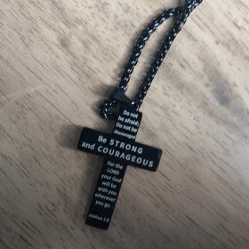 18+2 Inch Cross Necklace Bible Verse Stainless Steel American Flag Pendant Chain for Men Jewelry Gift photo review