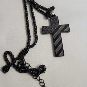 18+2 Inch Cross Necklace Bible Verse Stainless Steel American Flag Pendant Chain for Men Jewelry Gift photo review