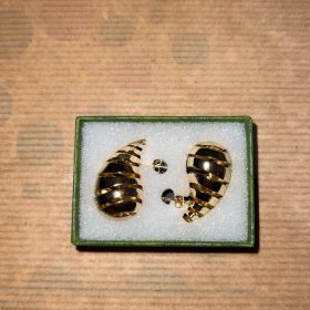 Drop Earrings Spiral Chunky Gold Hoop Earrings Lightweight Dangle Earrings Teardrop Trendy Hypoallergenic Gold Plated Earrings Fashion Jewelry for Women Girls photo review