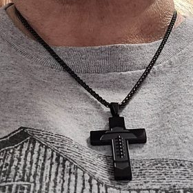 Football Cross Necklace for Boys Men Stainless Steel Bible Verse Pendant with 20+2 Inch Chain First Communion Baptism Religious Sports Jewelry Gift photo review