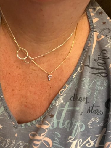 Gold Initial Necklaces for Women Girls, Dainty Gold Letter Necklace Tiny A-Z Pendant Choker Necklace Trendy Cute Personalized Monogram Name Necklace Gold Jewelry Necklace for Teen Girls Gift photo review
