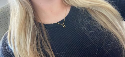 Gold Initial Necklaces for Women Girls, Dainty Gold Letter Necklace Tiny A-Z Pendant Choker Necklace Trendy Cute Personalized Monogram Name Necklace Gold Jewelry Necklace for Teen Girls Gift photo review