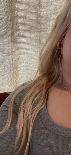 14K Gold Plated Lightweight Chunky Open Hoops for Women | Trendy Gold Hoop Earrings photo review