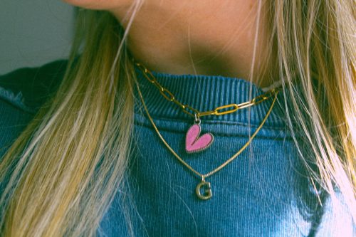 Gold Initial Necklaces for Women Girls, Dainty Gold Letter Necklace Tiny A-Z Pendant Choker Necklace Trendy Cute Personalized Monogram Name Necklace Gold Jewelry Necklace for Teen Girls Gift photo review