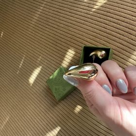 Chunky Gold Hoop Earrings for Women, Dupes Earrings Lightweight Waterdrop Hollow Open Hoops, Hypoallergenic Gold Plated Earrings Fashion Jewelry for Women Girls photo review